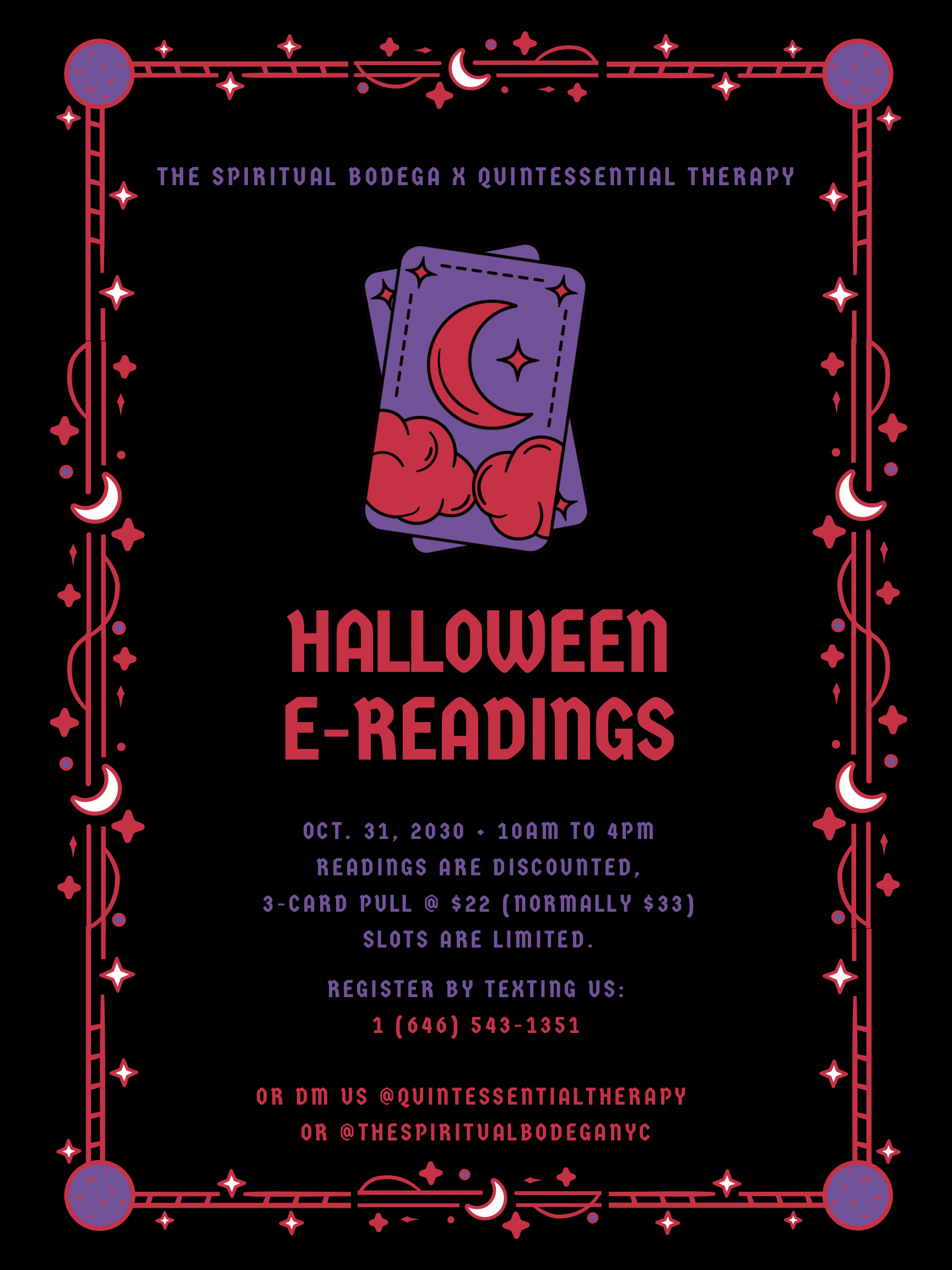 Red and Purple Modern Occult Halloween Poster